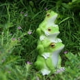 thumbnail image 4 of Frog Figurine Resin Sculpture for Tabletop Decoration Gift for Office Or Home, 3 Frogs, 4 of 5