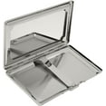 thumbnail image 3 of Set of 2 Metal-Plated 120s Compact Cigarette Case & Personal Mirror (Silver Classic), 3 of 4