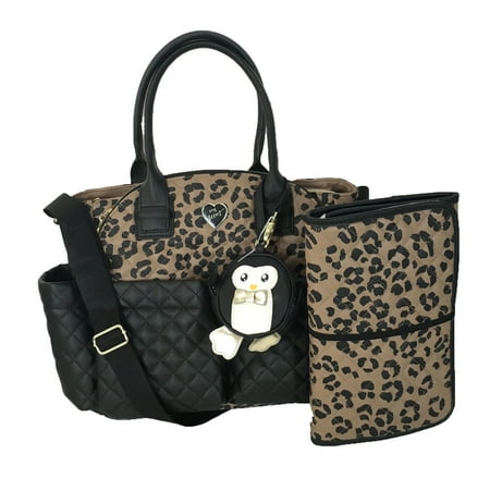 Betsey Johnson Downtown Diamond Quilt Baby Bag Black