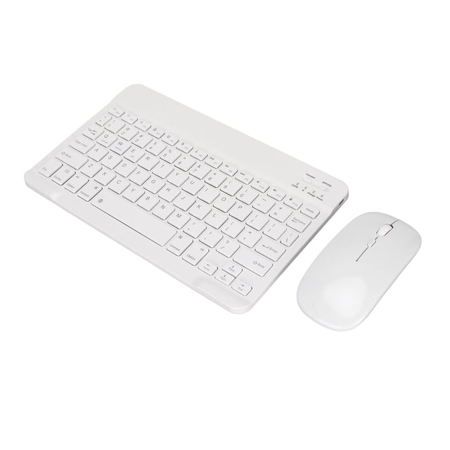 Wireless Mouse, Ultra Thin Keyboard Mouse Combo Long Lasting Standby 12 Fn Keys For Computers For Home For Phone For Office White