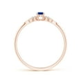 thumbnail image 2 of ANGARA Natural Vintage Style Oval Blue Sapphire Ring with Diamond Accents in 14K Rose Gold for Women (Size-5x3mm) | September Birthstone, Anniversary, Jewelry Gift for Women | Natural Sapphire Ring, 2 of 8