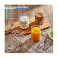 thumbnail image 5 of 4pack Glasses Cute Ripple Retro Water Glass With Straw Ribbed Glassware Kitchen Coffee Juice Set, 5 of 5