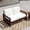Beige/Dark, variant on UIXE Patio Chair, Heavy Duty Patio Furniture Solid Wood Outdoor Armchair for Garden, Porch, Balcony - Light Gray