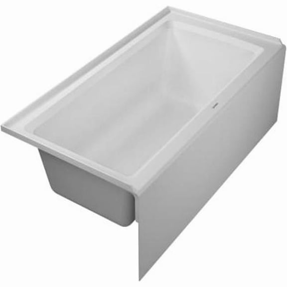 60 x 30 in. Architec Soaker Alcove Bathtub Left Drain, White
