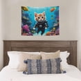 thumbnail image 4 of Uemuo Underwater Diving Cat Printed 29x37 Inch Tapestry Wall Hanging – Lightweight & Durable – Perfect for Dorm Decor, Beach Throw, Sofa Cover, Tablecloth, 4 of 8