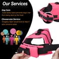 thumbnail image 6 of VIVAGLORY Dog Life Jacket Vest for Swimming, Ripstop, Bright Pink, Medium, 6 of 7