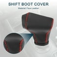 thumbnail image 3 of Funda de pomo de cambio de marcha Unique Bargains para Kia Rio 4 K2 Sportage 2017 2018 con costuras, funda de palanca de cambios duradera de piel sintética 1 pieza negra, roja, 3 of 7