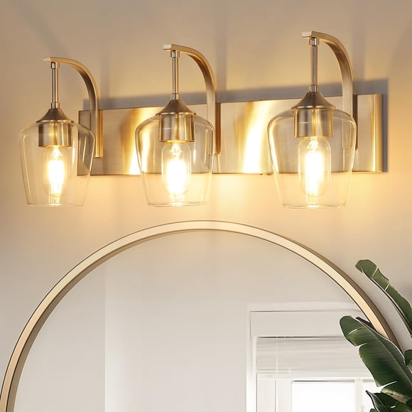 Lámpara de Baño Foucasal de 3 Luces Acabado Níquel Cepillado 60 cm