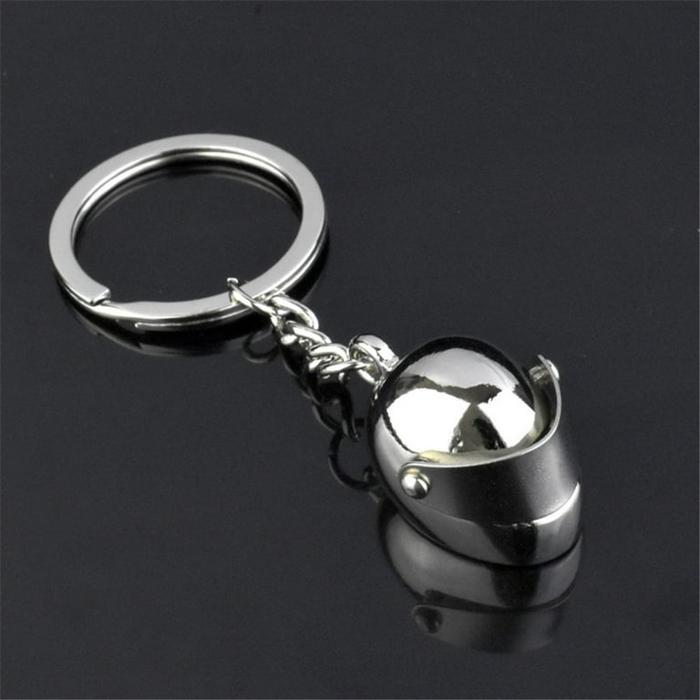 Creative Motorcycle Bicycle Helmet Key Chain Ring Keychain - Foto 7