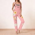 thumbnail image 2 of Enjoytime Womens Overalls Printed Adjustable Straps Denim Jumpsuits Casual Loose Plus Size Rompers, 2 of 7