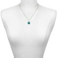 thumbnail image 2 of Delight Jewelry Silver-tone Medium Translucent Teal Paw - Silvertone Class of 2026 Delicate Bar Necklace, 18.75", 2 of 4