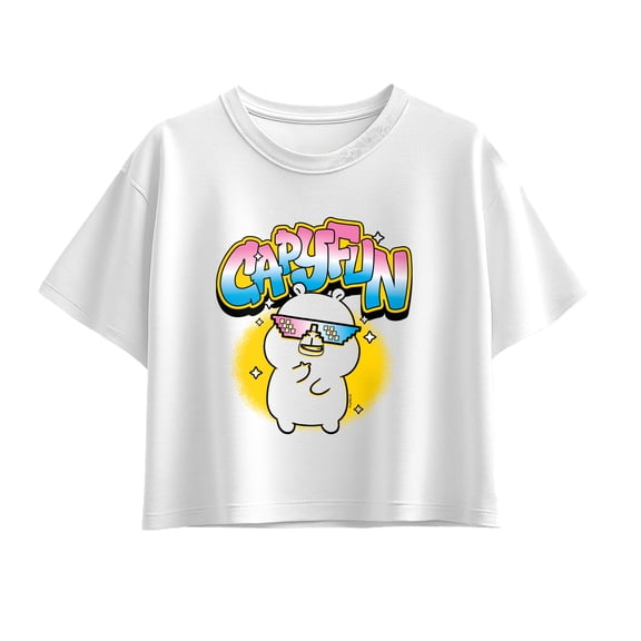 CapyFun - Grafitti Capybara Short Sleeve Boxy Graphic T-Shirt