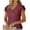 B387 Wine summer tops for women clearance under $5, variant on Cagogo Womens Loose Fit Ruffle Short Sleeve Shirts Under $5 Summer Basic Tops V Neck Soft Basic Plain Tshirts Going Out Black Blouses Clothes Mothers Day Gifts for Mom