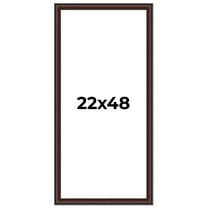 22x48 Frame Brown Round Mahogany Solid Wood Picture Frame | 1.625 Inch Moulding Width | with UV