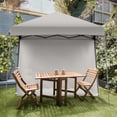 thumbnail image 4 of Costway Carpa 3 x 3 m con Patas Inclinadas Pared Lateral Desmontable Glorieta Plegable Altura Regulable con Sistema Central Bolso Gris, 4 of 10