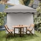 thumbnail image 4 of Costway Carpa 3 x 3 m con Patas Inclinadas Pared Lateral Desmontable Glorieta Plegable Altura Regulable con Sistema Central Bolso Gris, 4 of 10