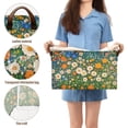 thumbnail image 5 of Yayeee Foldable Storage Basket for Shelves with Handles Waterproof Cloth Bins, Orange Floral Garden, 5 of 7
