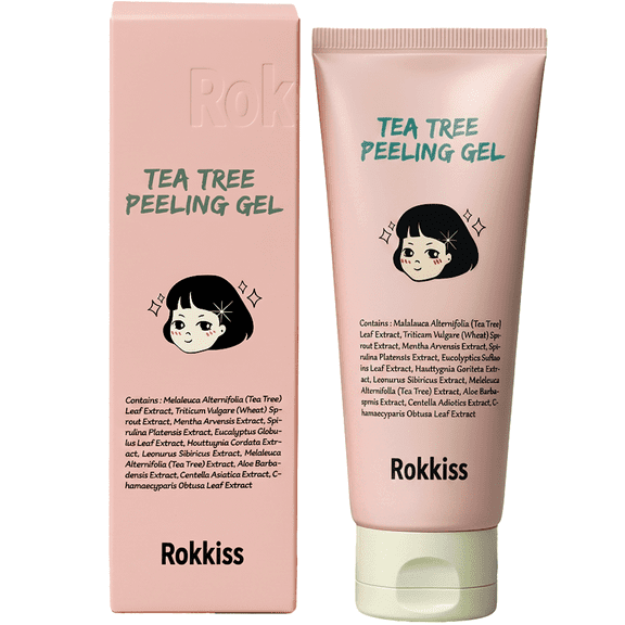 ROKKISS Tea Tree Peeling Gel Korean Face Exfoliator Dead Skin Care 4.05 fl oz
