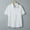 White, variant on SGFCWSX Men's Short Sleeve Button Up Shirt Lightweight Wrinkle Texture Casual Solid Color Loose Fit Shirt for Men Summer Beach Army Green Size XL