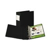 Samsill Durable 3" D-Ring Reference Binder with Label Holder, Black
