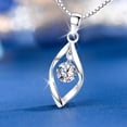 thumbnail image 4 of KDSJSXW Wedding Jewelry Zircon Necklaces And Earrings Set for Women Diamond Pendant Fashion Jewelry Anniversary Birthday Valentine's Day Gifts Gold Dainty Necklace (Silver,One Size), 4 of 6