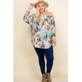 thumbnail image 2 of Plus Size Floral Printed Venezia One Shoulder Fashion Top 1XL, 2 of 7