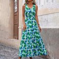 thumbnail image 4 of Drses Women Summer Dresses Casual Sleeveless Maxi Dresses Cute Floral Long Dress Wedding Guest Dress, 4 of 8