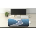 thumbnail image 2 of Whale Computer Mouse Pad, Cartoon Whale Swimming Under Ocean with Fish Shells near Palm Island Environment, Rectangle Non-Slip Rubber Mousepad Large, 31" x 12" Gaming Size, Multicolor, by Ambesonne, 2 of 2