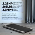 thumbnail image 5 of MaxKare Walking Pad Treadmill 4.7" Ultra-Thin, Underdesk Treadmill2.25HP, 3.8 MPH,  Remote Control, Compact Walking Pad for Home Office, 265 lbs, 5 of 8
