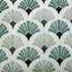 thumbnail image 2 of Funda de cojín azul de 50 x 50 cm (20 x 20 pulgadas), bordada en algodón, para sofá, con estampado floral estilo art déco - Flourish, 2 of 4