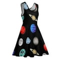 thumbnail image 4 of 2024 Dress Skate Design Boho Oversized Ladies Summer Dresses Aesthetic Planets Colorful Waist High Dress System Space, 4 of 7