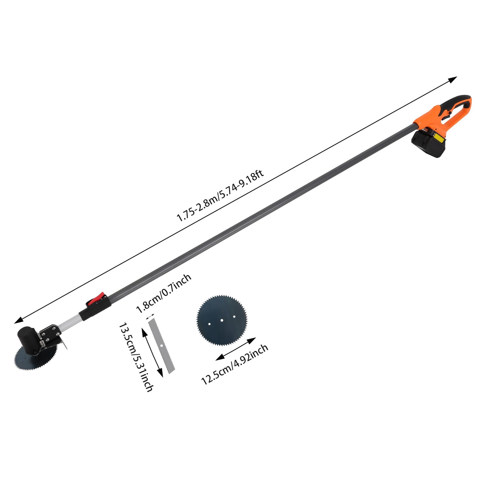 Electric Pole Saw for Tree Trimming, Electric Hedge Trimmer, Powered Pole Hedge Trimmer for Orchards Farms Botanical Gardens