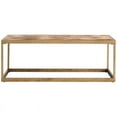 thumbnail image 2 of SEI Furniture Dorville Patchwork Wood Top Coffee Table in Brass, 2 of 6