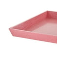thumbnail image 2 of Wood and Leatherette Decorative Serving Tray with Raised Sides, Pink, 2 of 5