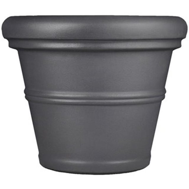 Tusco TUSRR245SL 24.5 in. Rolled Rim Planter, Slate