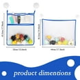 thumbnail image 4 of Toplive 2 x Mesh Bath Toy Organizer, Bath Toy Storage for Baby Bath Toys, Hanging Bath Toy Holder With 6 Ultra Strong Suction Hooks for Bathtub Toys, Bath Toys & More-Blue, 4 of 8