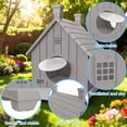 thumbnail image 2 of ENNSOO Cat House Compact Single Layer Space Saving Design Durable Plastic Material Moisture Proof Mold Resistant With Ventilation And Rounded Edges For Indoor Home Use, Gray, 2 of 5