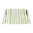 thumbnail image 1 of YFYANG Washable Heat-Resistant Placemats, 70% PVC/30% Polyester, Abstract Green Bamboo Texture Kitchen Table Mat, 12" x 18" 1 Pcs, 1 of 6