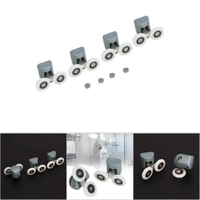 Rouleaux de Porte de Douche Roue de Porte de Douche de Remplacement Rouleau de Poulies de Porte Coulissante en Verre