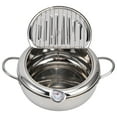 thumbnail image 4 of Friteuse de Cuisine, Casserole à Frire en Acier Inoxydable Mini avec Couvercle pour le Camping pour la Maison pour Pique-Nique Couleur Acier Inoxydable 304 Inoxydable, 4 of 8