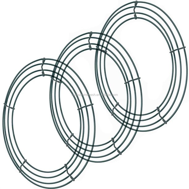 Guirnalda navideña de tamaño personalizado de 8, 10, 12 y 14 pulgadas, base de metal, marco de corona para decoración navideña y manualidades DIY para niños