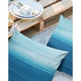 thumbnail image 3 of Outdoor Throw Pillow Cover Blue Ombre Ocean Oil Pianting Waterproof Cushion Covers 2 Pack Abstract Sea Art Pillow Cases Home Decoration for Patio Garden Couch Sofa, 3 of 7