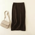 thumbnail image 2 of Fgnfyis Women's Autumn and Winter Thick Wool Knitted Skirt Long Straight Skirt for Cozy Season Wear Coffee One Size, 2 of 4