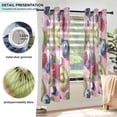thumbnail image 3 of Yayeee Window Curtains Set of 2 for Living Room Light Filtering 63"x42", Pink Blueberries, 3 of 7