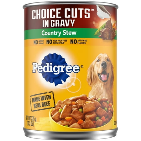UPC: 0023100113319 | PEDIGREE Country Stew Cuts in Gravy for Adult Dogs Wet Dog Food  13.2 oz Cans (12 pack)