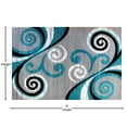 thumbnail image 5 of Masada Rugs Area Rug Modern Contemporary Design 1100 Turquoise Grey White Black (6 Feet X 9 Feet), 5 of 6