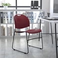 thumbnail image 2 of Scranton & Co Stacking Chair with Black Frame in Burgundy, 2 of 9
