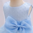 thumbnail image 5 of Gubotare Baby Princess Dress Toddler Baby Girl Tutu Tulle Dress Ruffle Back Bowknot Princess Party Dresses (Blue,Size 2-3 Years), 5 of 8