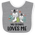 thumbnail image 3 of Inktastic Zebra My Gramps Loves Me Boys or Girls Baby Bib, 3 of 4
