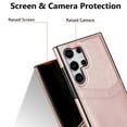 thumbnail image 4 of Dteck Card Slots Wallet Case for Samsung Galaxy S23 Ultra,Shockproof PU Leather Case Slim TPU Back Cover,Rosegold, 4 of 7